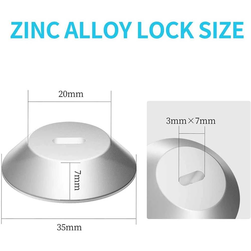 5Pcs Notebook Keyhole Lock Hole Compatible Round Tablets And Phone External Laptop For Security Anti-Theft Tool Keyhole