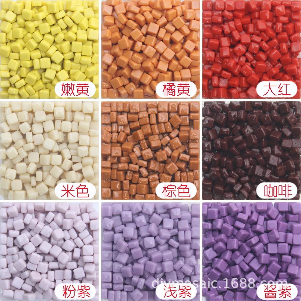 Jade Loose Grain 0.8cm Small Mosaic Color DIY Creative Handmade Stone Material Gems  Caulk Strip Mosaic  Wholesale Bulk 1kg