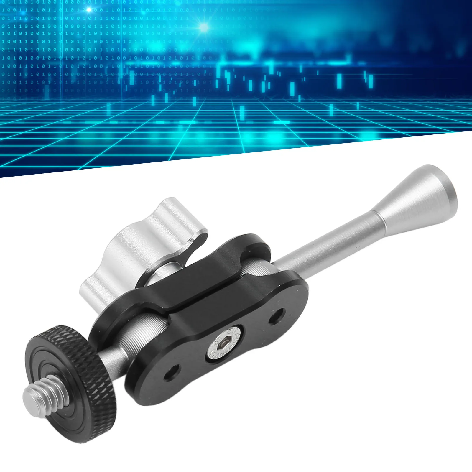 

Articulated Magic Arm Aluminum Alloy Adjustable Magic Arm with Cold Shoe Mount 1/4 Inch 20 Threaded Screw Adapter Magic Arm