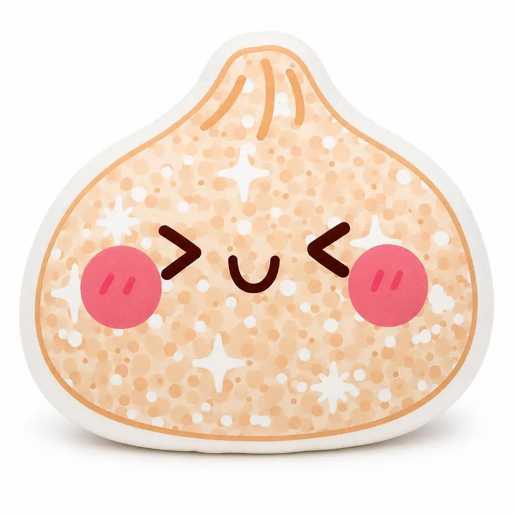Dumpling Kawaii Foodie Plush Pillow Cushion Irregular Stuffed Throw Pillow Home Decor Gift Sofa Bed Couch