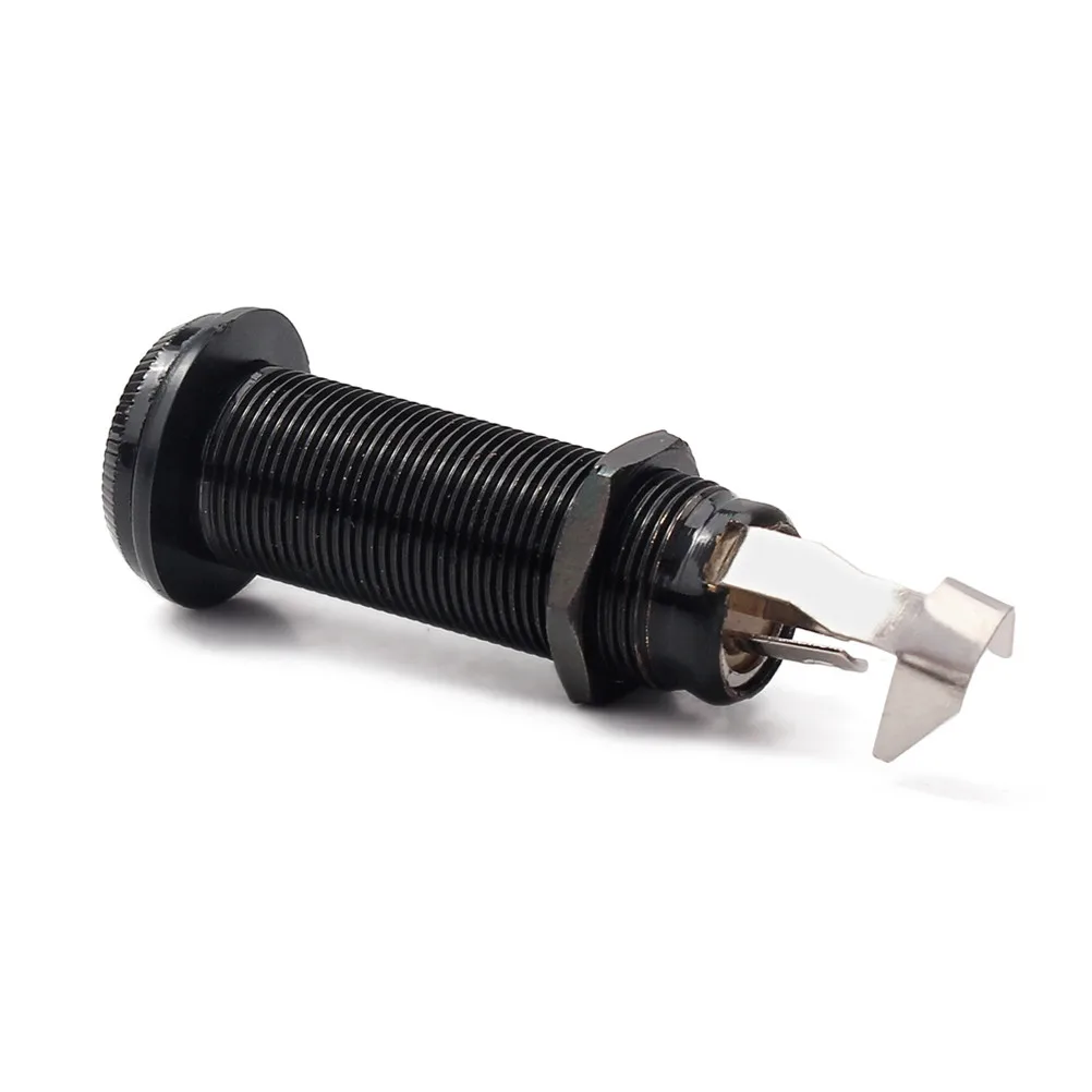 1 4 Inch 6.35mm Cylinder Guitar Output Jack Endpin Stereo Socket Replacement for Bass Acoustic Electric Guitar Black