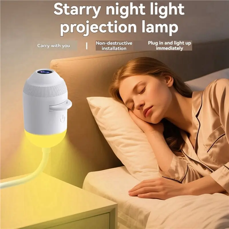 ABNL 3X 12 In 1 USB HD Galaxy Star Projection Lamp Night LED Atmosphere Light Plug & Play Star Projector LED Nightlight Lamp