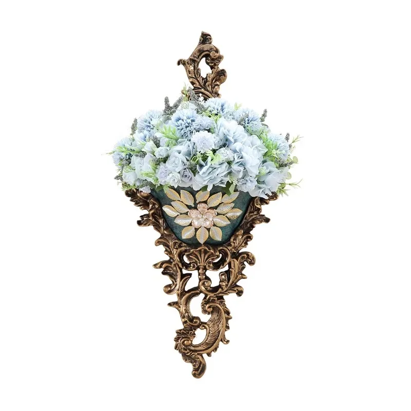 

European retro wall-mounted vase wall-mounted flower pot background wall-mounted decoration wall floral arrangement creative pen