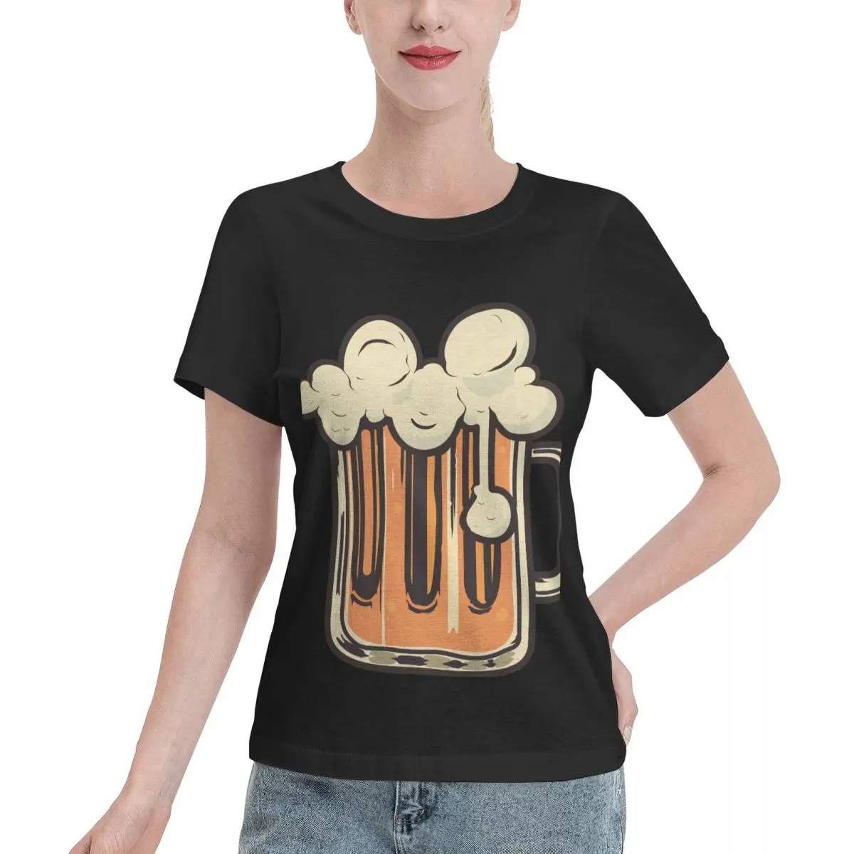 Multi Occasion Beer Women's T-shirt Travel Outfit Minimalist Tshirt