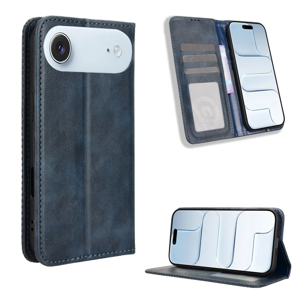 

For iPhone Air Case Retro PU Leather Back Case Cover For iPhone Air Funda Phone Accessories