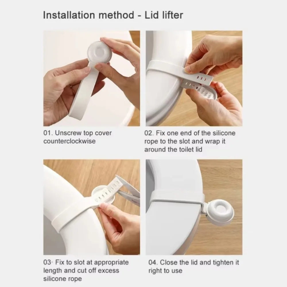 silicone Toilet Seat Cover Lifters Durable Self Adhesive Closestool Holder Multi-Function Touch Free Toilet Seat Pad Lifter