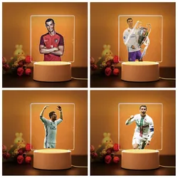 1 pc hot Football player 3D Visual Night Light per la decorazione della stanza dei bambini il regalo di compleanno delle ragazze dei ragazzi