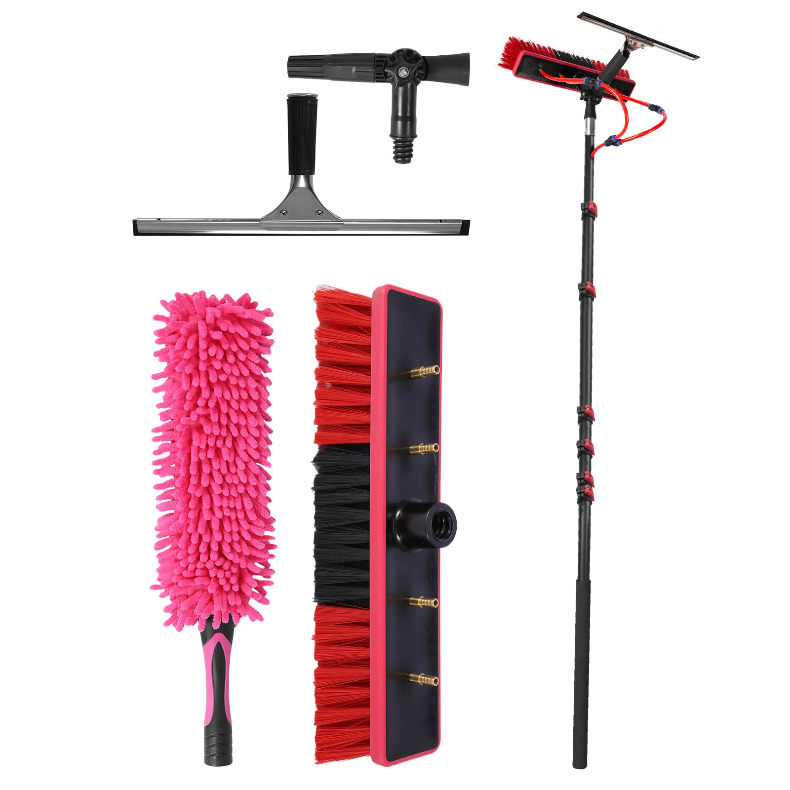 

11pcs Adjustable Solar Panel Cleaning Kit Glass Squeegee Solar Panel Cleaning Brush and Squeegee Stainless Steel