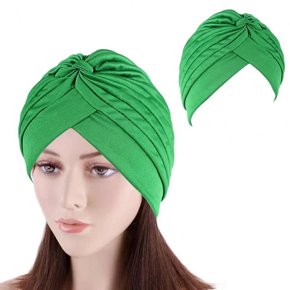 Beanie Cap  Trendy Cross Shape Elastic Turban Hat  Anti-crack Turban Hat