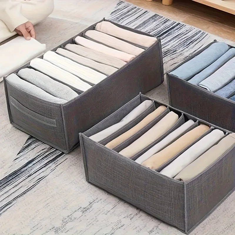 1PC Foldable Thickened Rectangular Clothes Storage Box With Drawer Lid For Home Dorm Wardrobe Under Bed