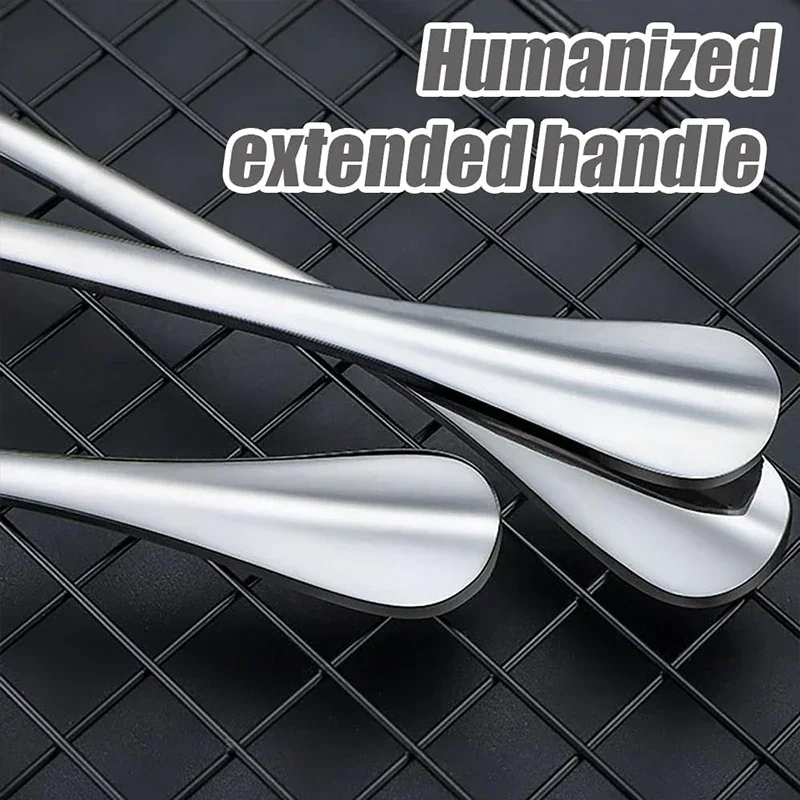 ESYFOR 4 Pièces Cuillères De Service En Acier Inoxydable 25 Cm - Grandes Cuillères à Long Manche Pour Buffet Salade