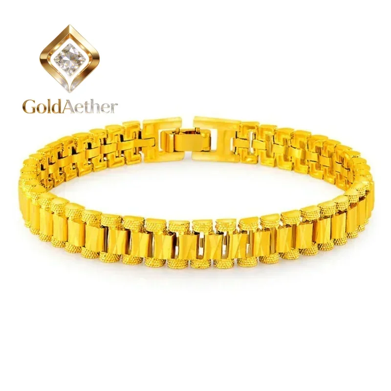 

GoldAether 9999 Authentic 24K Gold Women's Transit Beads Bracelet, Adjustable 3D Style, Top - tier Gift