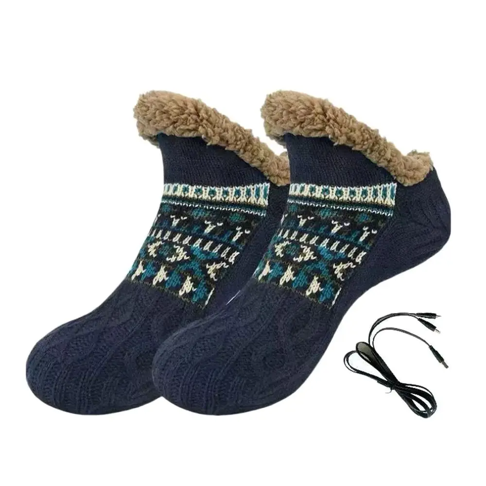 

Зимние теплые носки с USB-подогревом, теплые носки с быстрым нагревом, мягкие носки с электрическим подогревом, спорт на открытом воздухе