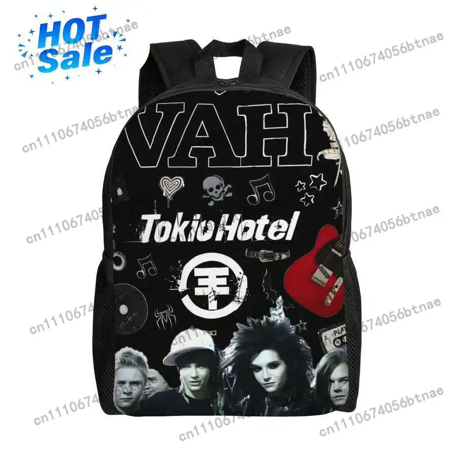 Tokio-Hotel Tom-Kaulitz Men' Minimalist Single-Compartment Backpack - Clean Signature Design, Casual & Everyday For And, Hands-F