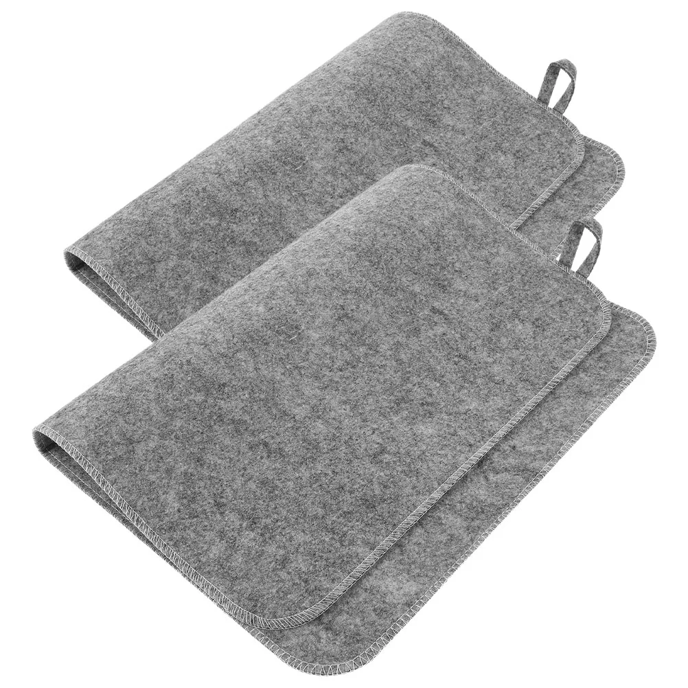 

2 Pcs Hot Spring Sauna Mat Steam Room Accessories Bench Protector Pad Heat Insulation Cushion Felt Water Absorbent