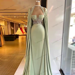 Gorgeous Evening Dresses Pretty Prom Dress Full Flare Sleeves Ball Gowns Beading Floor Length Robes Vestidos De Gala Customized