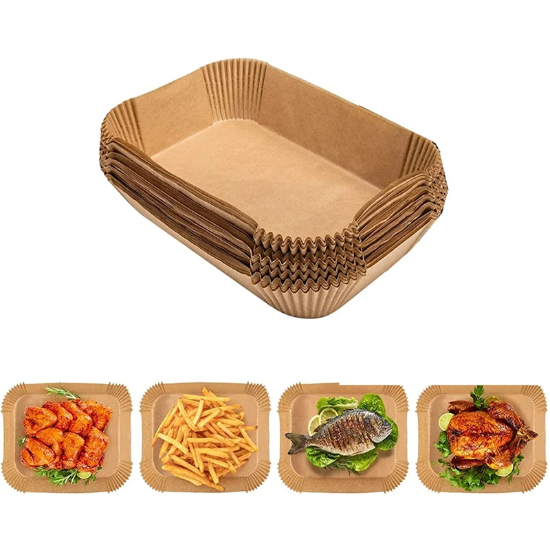 Air Fryer Liners Disposable Paper for Ninja Dual,200 Pcs Air Fryer Liners Rectangle, Air Fryer Accessories