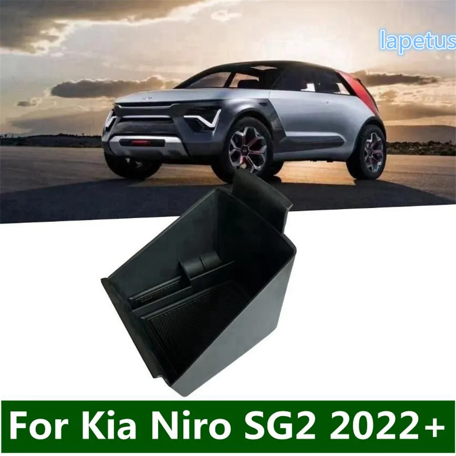 

Car Central Armrest Storage Box Console Arm Rest Tray Pallet Container Phone Holder Cover For Kia Niro SG2 2022 2023 Accessories