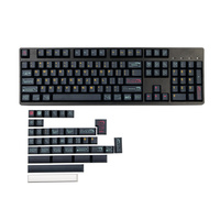 GMK Awaken Keycap Cherry Profile Black PBT Keycaps 5 Side DYE Subbed 140 Keys ISO Enter For Standard Mechanical Gaming Keyboard