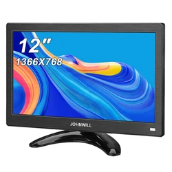 12 Inch PC Monitor 1366X768 Lcd Display for Desktop Gaming monitor Computer Screen Flat Panel HDMI VGA 10.1″ Portable monitor