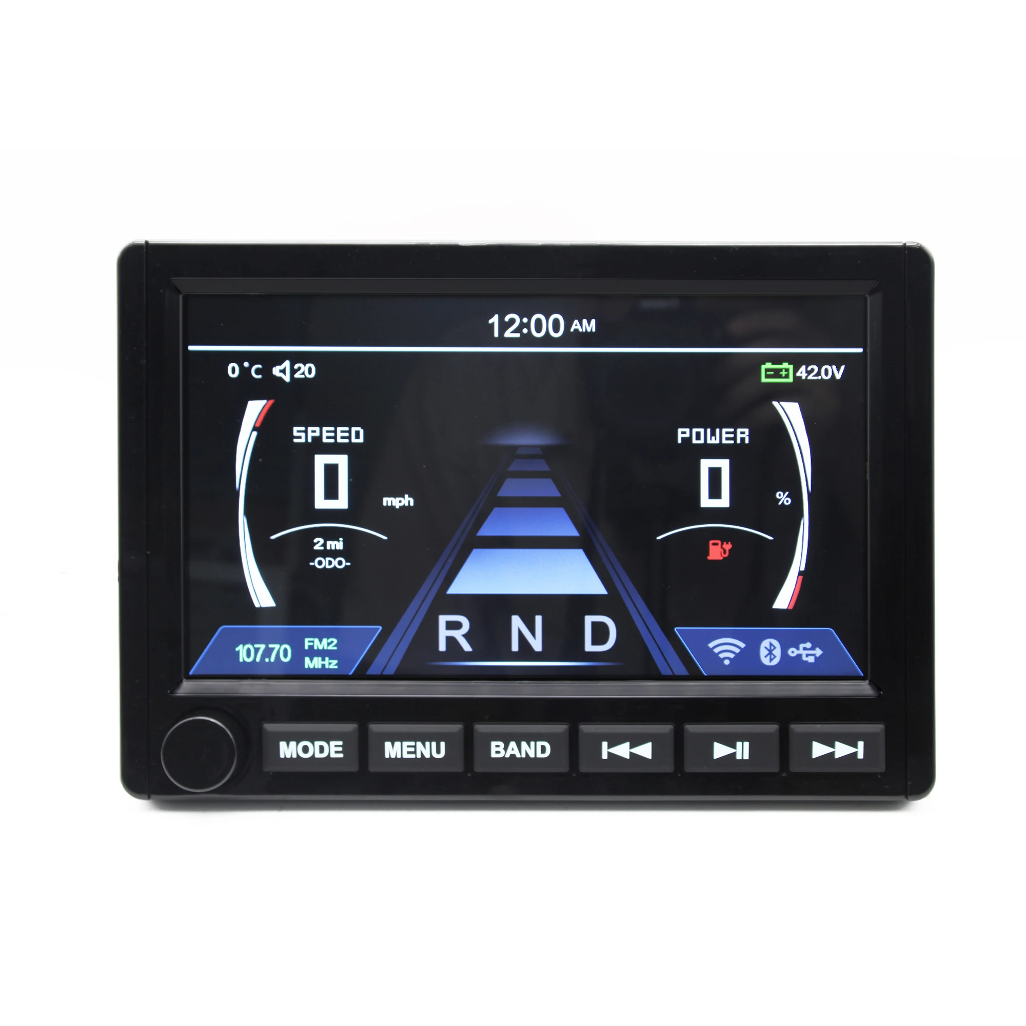 H-307 10-Inch Touch Screen 12V Marine Stereo Wired/Wireless Carplay Android Auto MP5 BT Streaming IP66 Waterproof Yacht