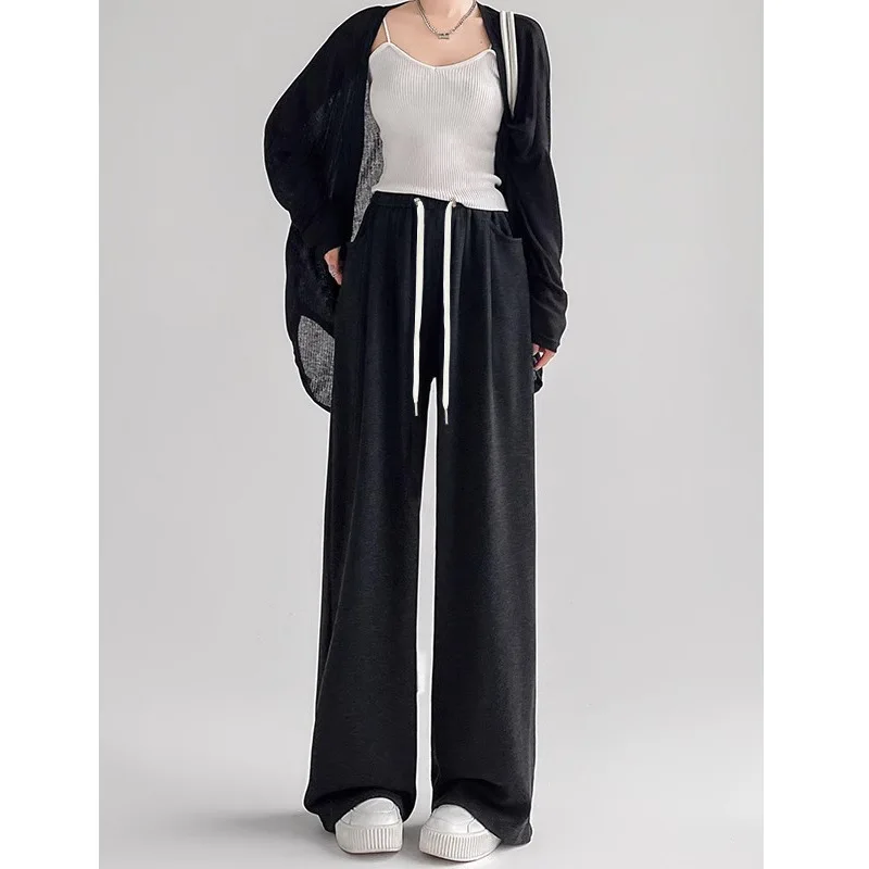 Pregnant Women's Wide Leg Pants High Waist Maternity Pants During Pregnancy After Delivery Wear Casual Loose Floor-Length Pants