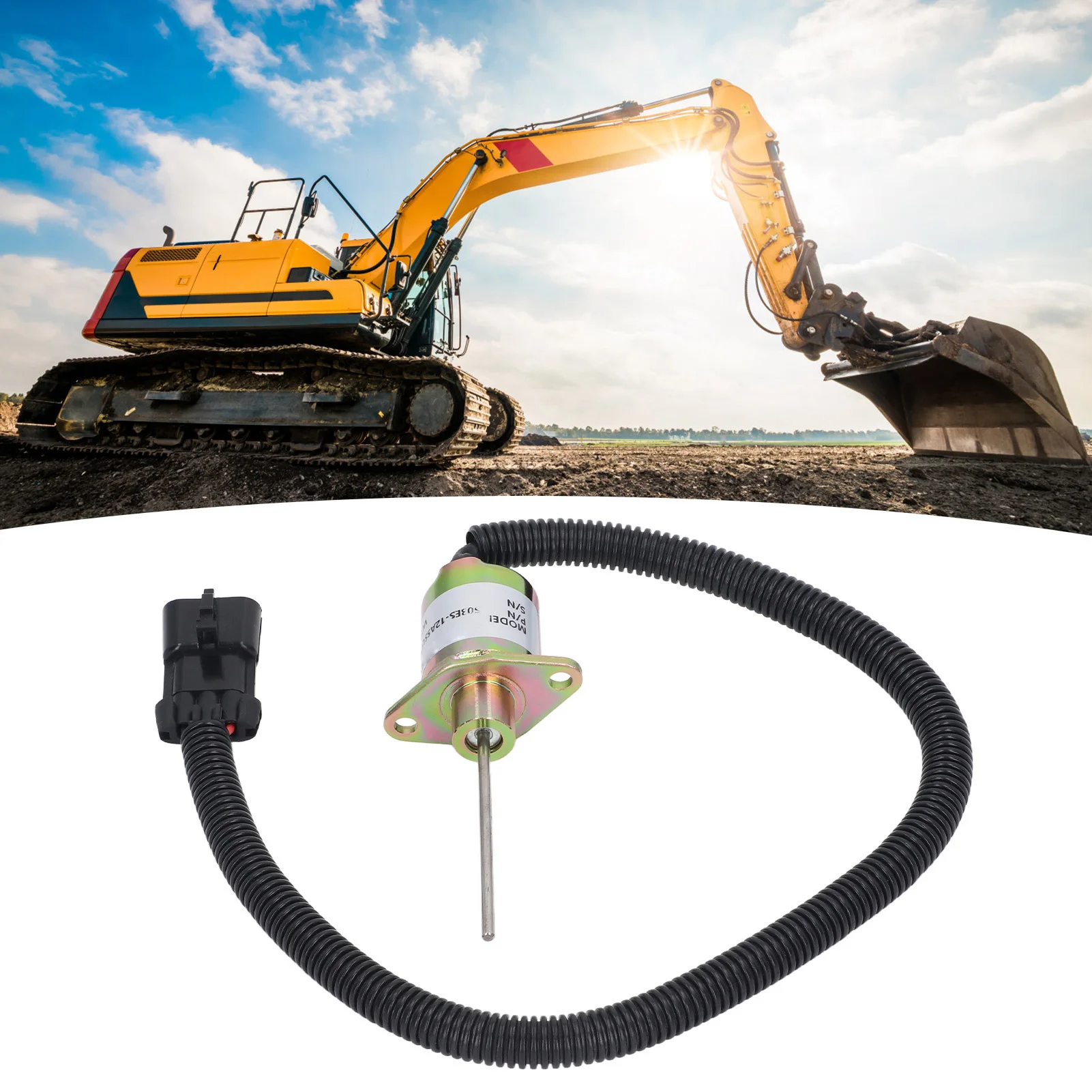 

1503ES 12A5SUC9SCC28 Fuel Shut Off Solenoid Valve Excavator Engine Stop Solenoid 1503ES 12A5SUC9SCC28 for Kubota V2203 DI 12V