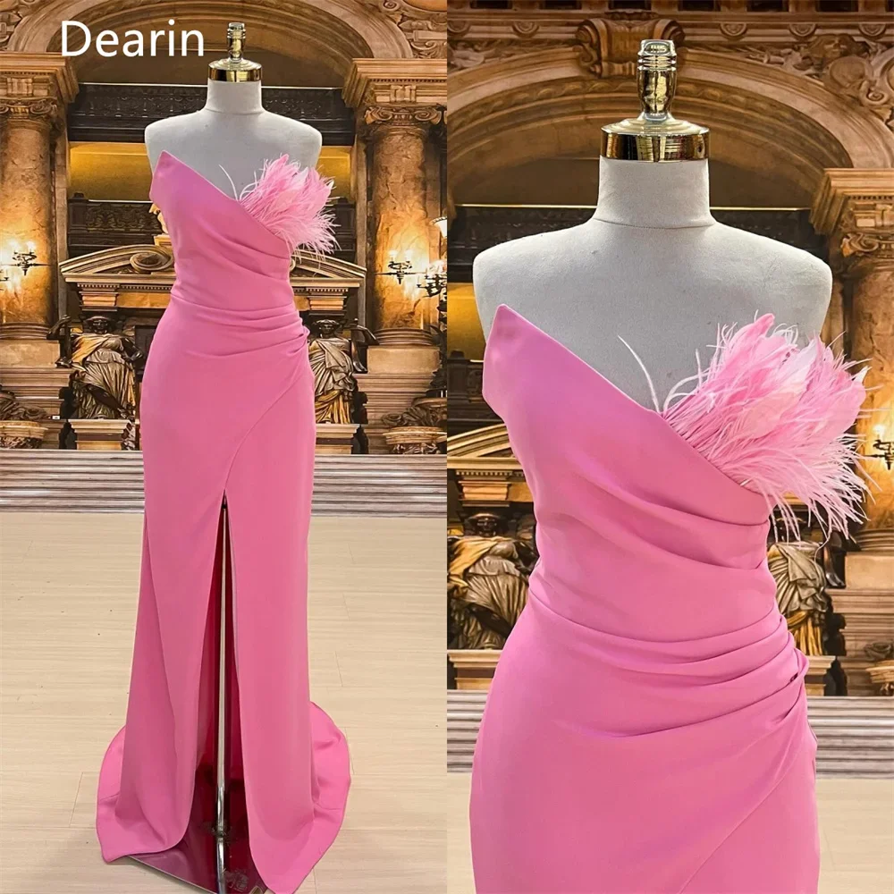 

Prom Dress Saudi Arabia Evening Dearin Sweetheart A-line Floor Length Bows Skirts Draped Shirred Ruffle Sleeveless Bespoke Occas