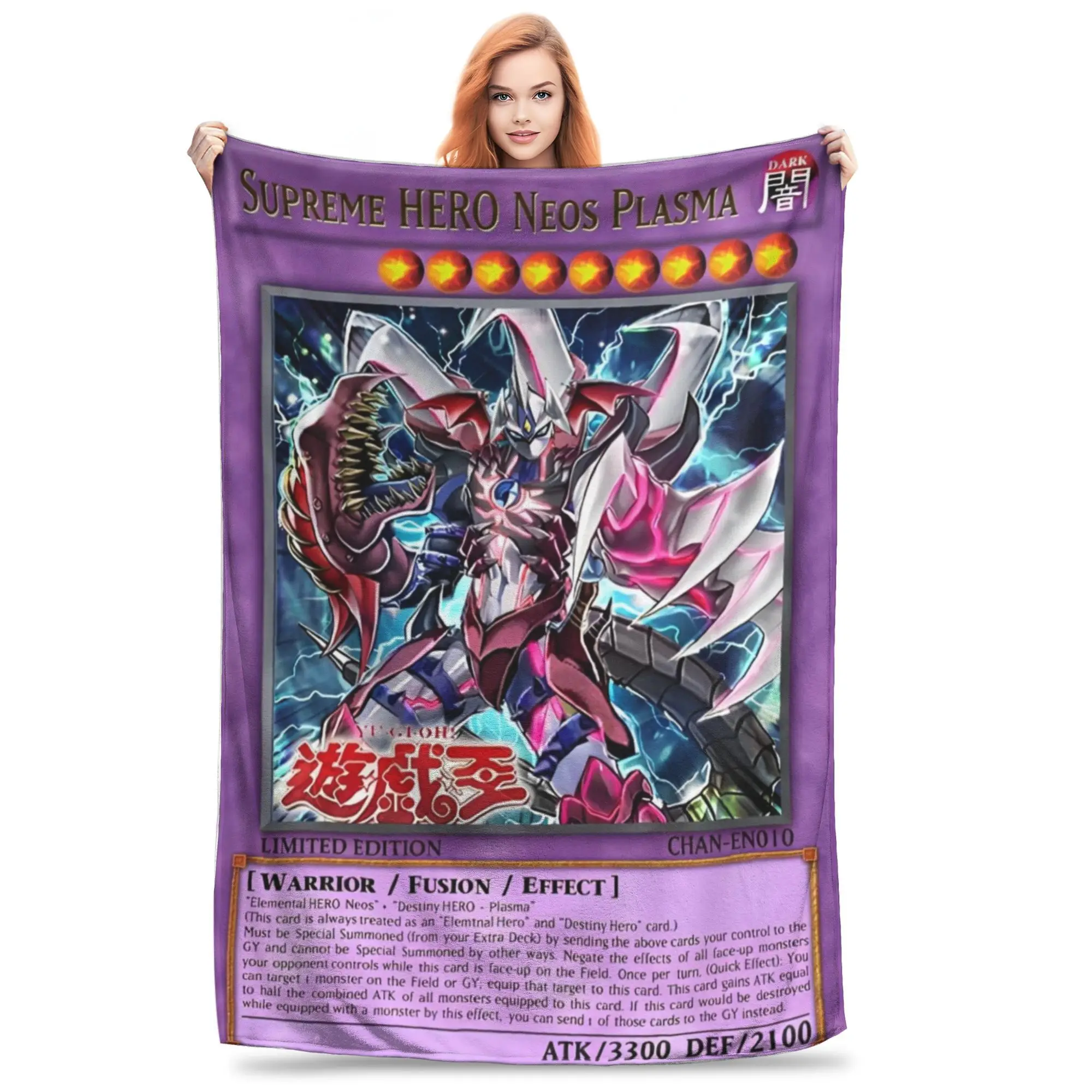 

Anime Yu Gi Oh Card Blankets Flannel Spring/Autumn Portable Super Soft Throw Blankets for Bedding Outdoor Bedding Throws