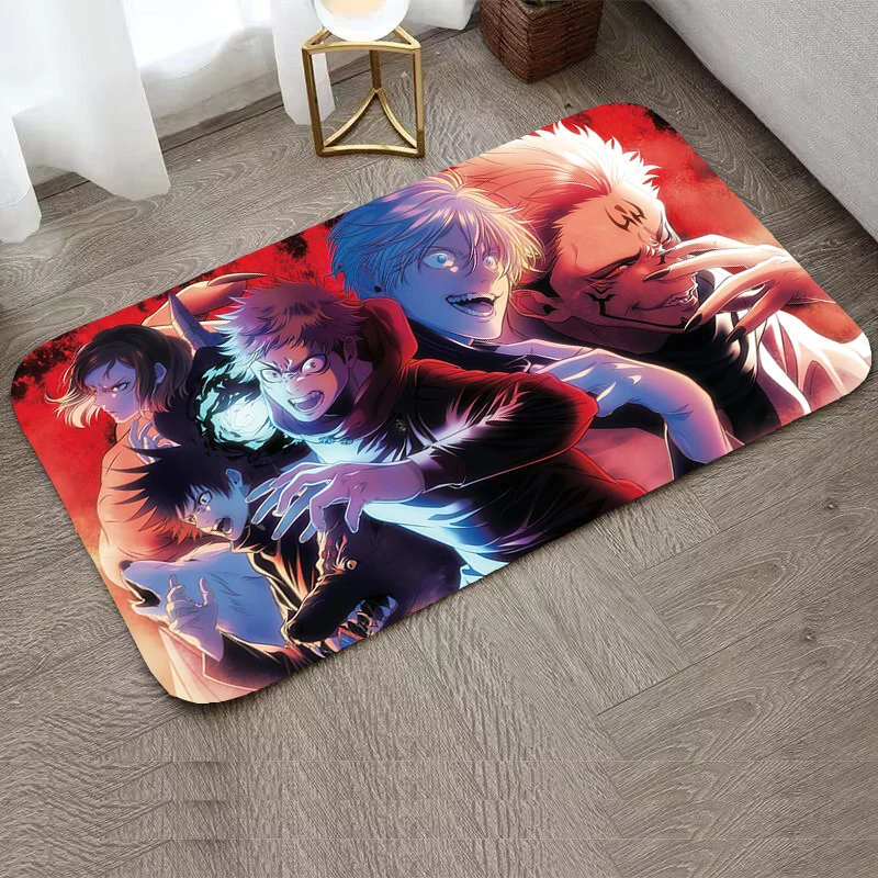 

Non-slip Kitchen Mat Jujutsu Kaisen Carpet Living Room Home Decoration House Entrance Mat Door Mats Rug Bathroom Floor Mats Foot