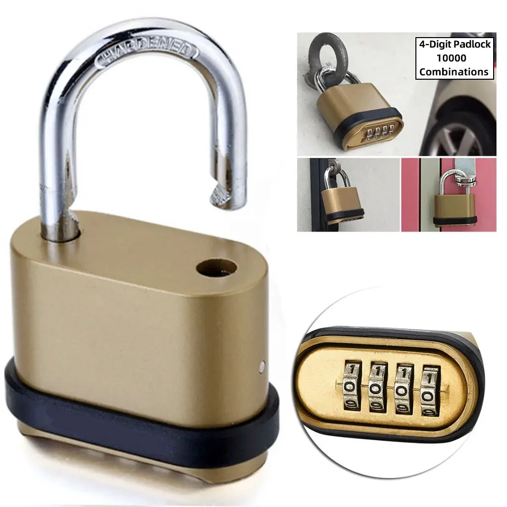 1PCS Combination Padlock Brass With Number Password Weatherproof Anti-Rust Anti-Theft Warehouse Special Lock Truck Door Lock