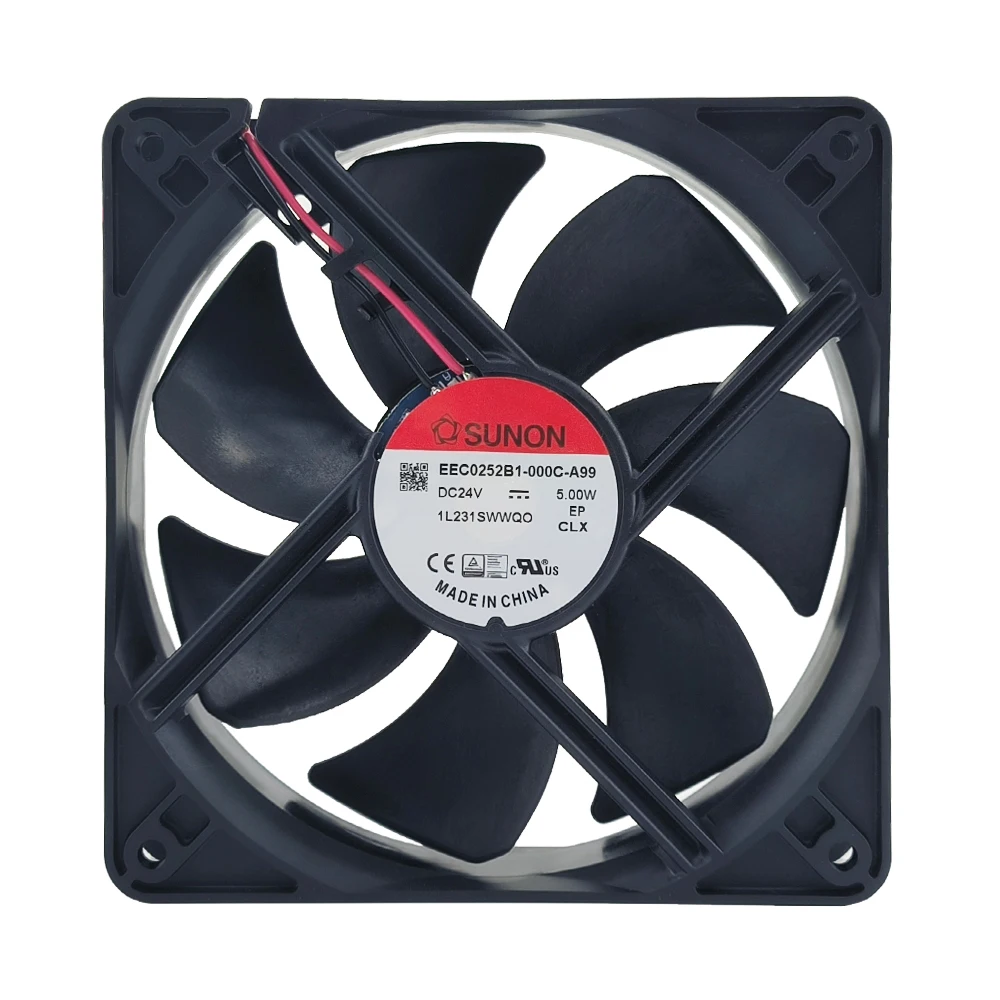 Ventilador EEC0252B1-000C-A99 12025, 24V, 0,21/0.24A, 5,0 W, 120 × 120 × 25MM