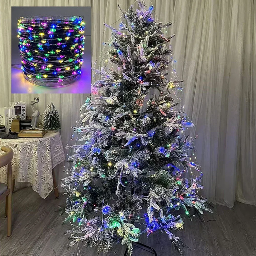 LED String Lights Silver Wire 30/40/50M Fairy Garland for Outdoor Street New Year Christmas Tree Garden Party Decor