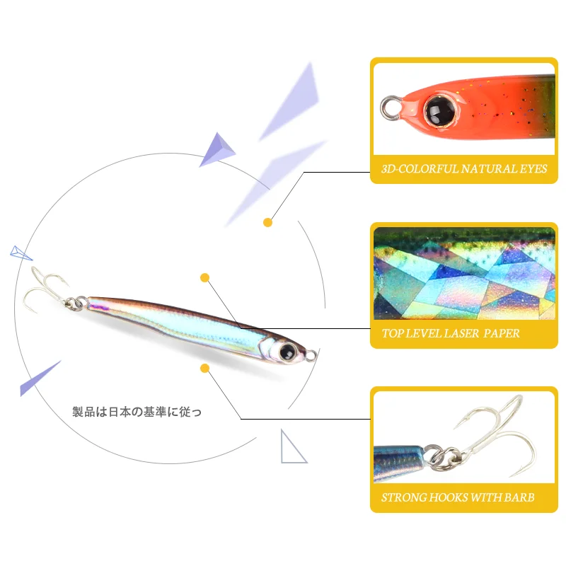 Magic Works Metal Jig For Sea Fake Fish Baits 30G 40G 60G Artificial Bait Tucunaré Jigging Lure Fishing Professional Tackle