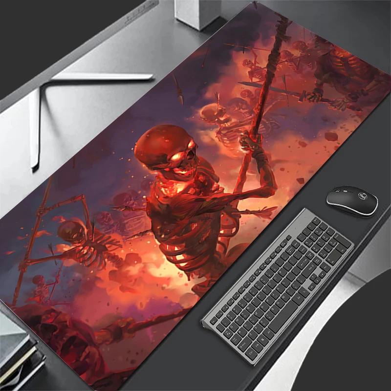 Mousepad Pattern Game Pad Rubber Mouse Pad PC Accessories Desk Mat Non Slip Table Mat Gamer Cabinet Terror Skeleton Keyboard Pad