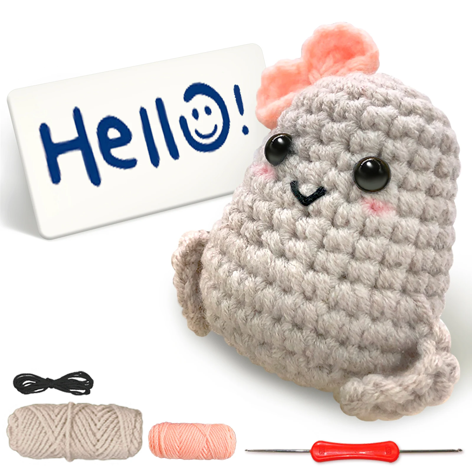 YAMAXIN Sign-holding Fruit Theme Crochet Kit for Beginners - DIY Craft Tool Set with Knitting Arts And Crafts Project