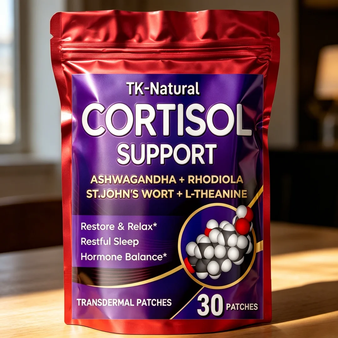 30 Patches Cortisol Supprot Transdermal Patches with St.John's Wort - Restore & Relax, Restful Sleep