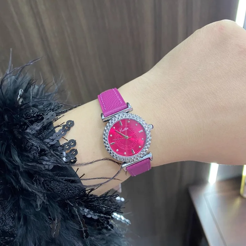2025 New Luxury Trend Automatic Elegant Ladies Watch Student Waterproof Leather Quartz Watch Birthday Gift