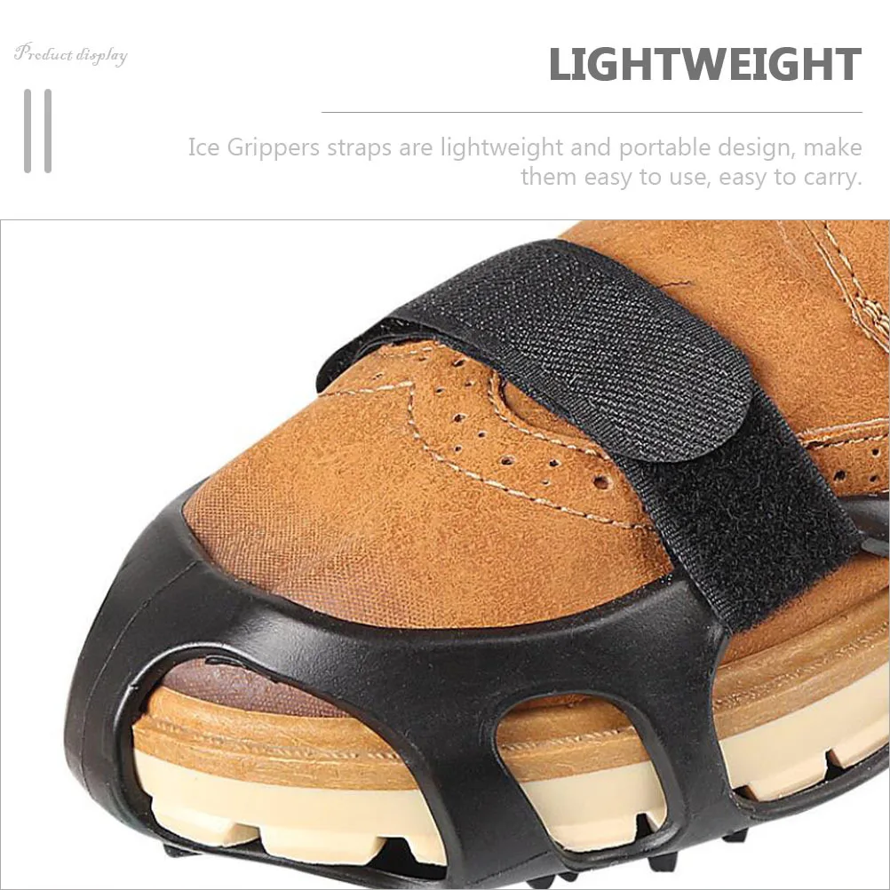Anti-Slip Shoe Covers Strap Detachable Ice Grippers For Hiking Climbing Traction Snow Grips Outdoor Winter Safety Gear