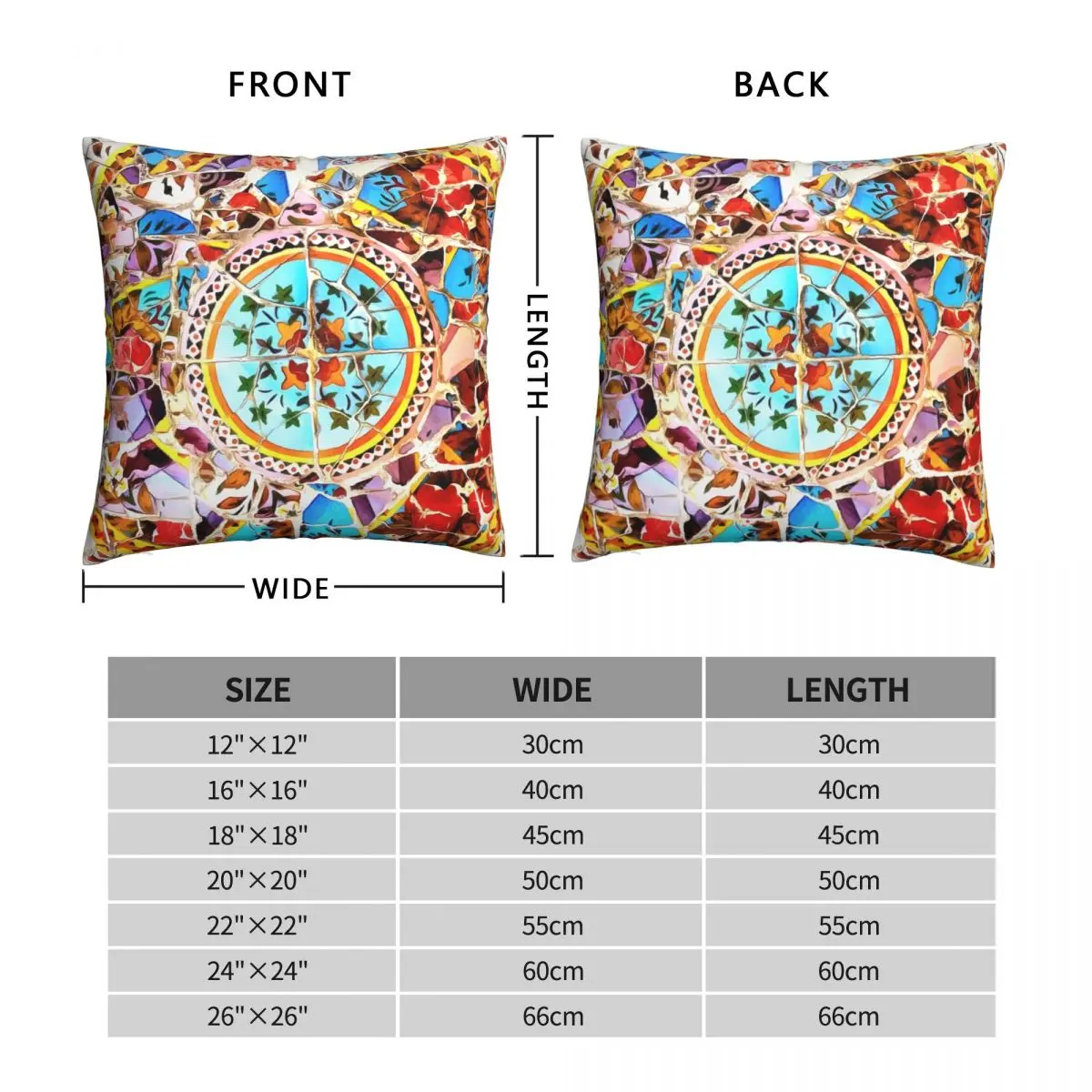 Antoni Gaudí Barcelona Mosaic Pillowcase Polyester Linen Velvet Printed Zip Decor Sofa Cushion Case 18