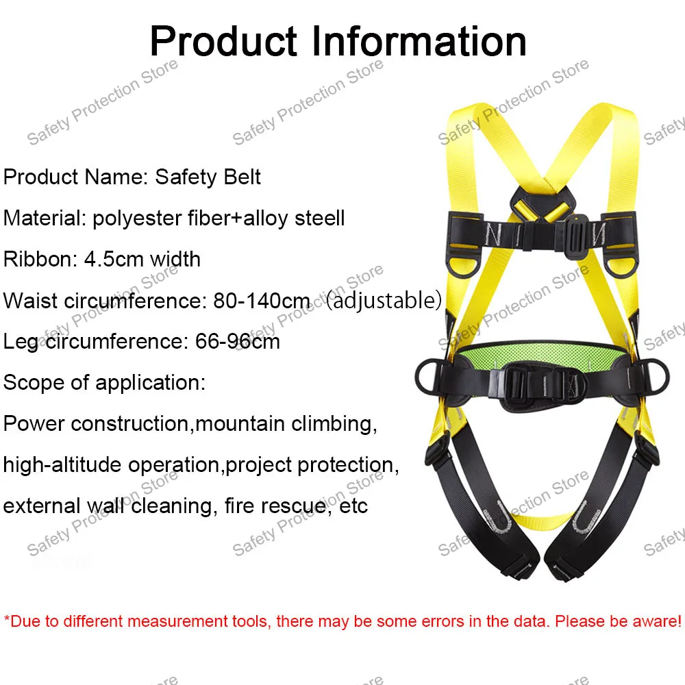 Imagem -02 - High Altitude Work Safety Harness Cinto de Segurança de Corpo Inteiro Escalada ao ar Livre Equipamento de Proteção de Construção Corda Pontos