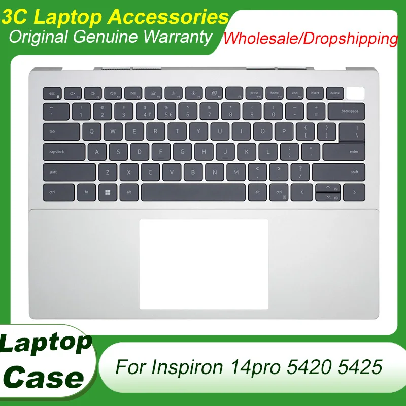 Novo teclado original para laptop dos eua, para dell inspiron 14pro 5420 5425 0y8ck3, capa superior com apoio para as mãos, teclado retroiluminado, substituição