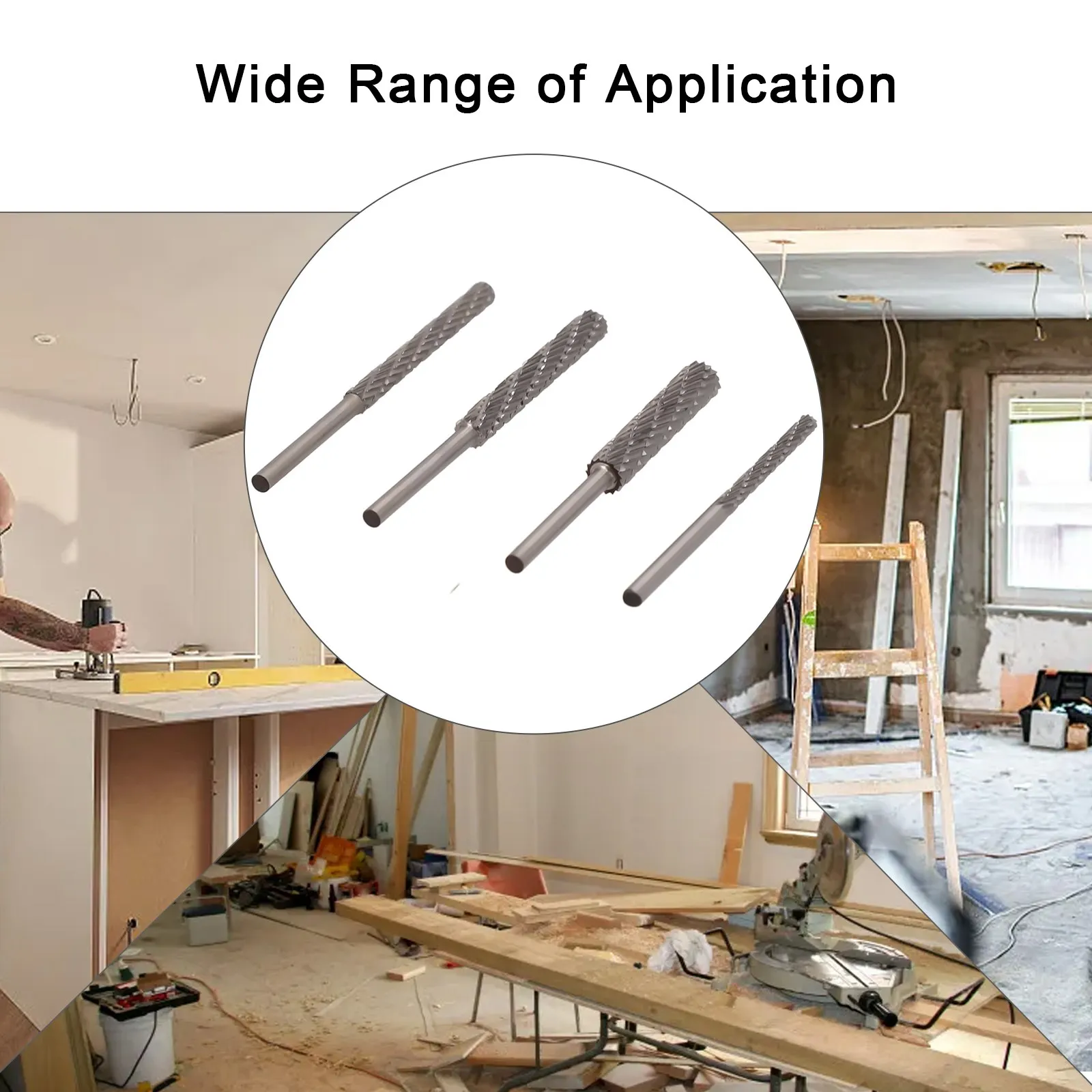 

4 шт., 3 мм, роторный напильник с хвостовиком, высокоскоростная сталь, напильник для удаления заусенцев для корневого тона, дерева, пластика, алюминия, резьба, шлифовальный роторный напильник