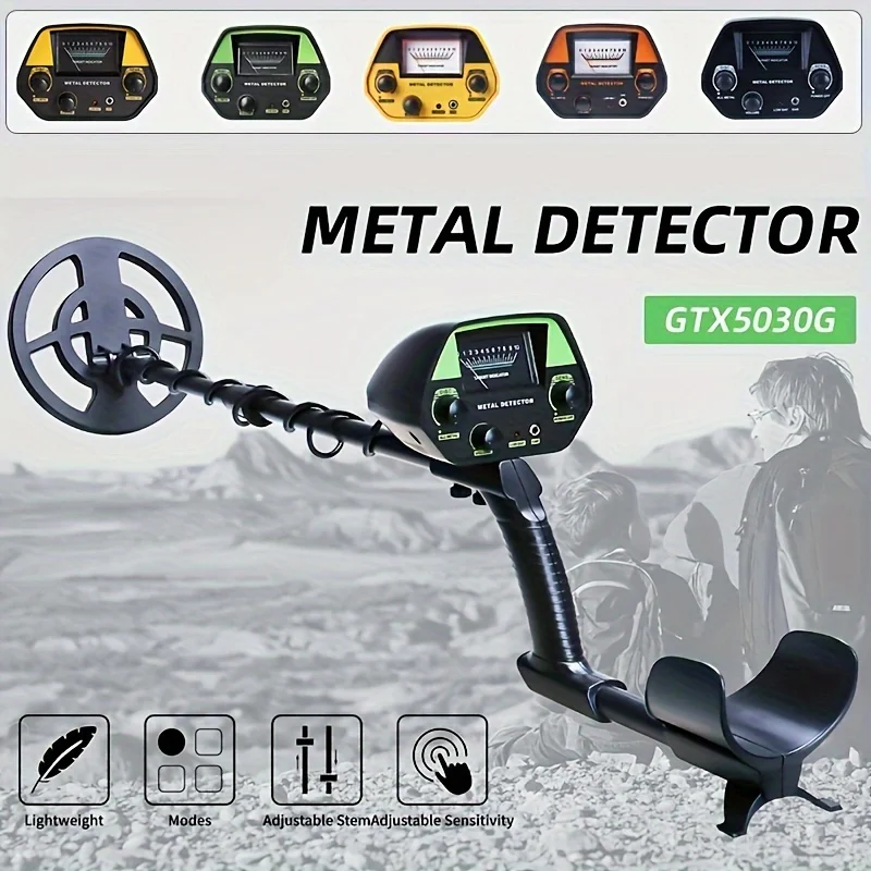 Underground Metal Detector GTX5030 Detection of Gold, Silver, Copper and Iron Coins All-Metal Detection Adult Ease of Use Portab
