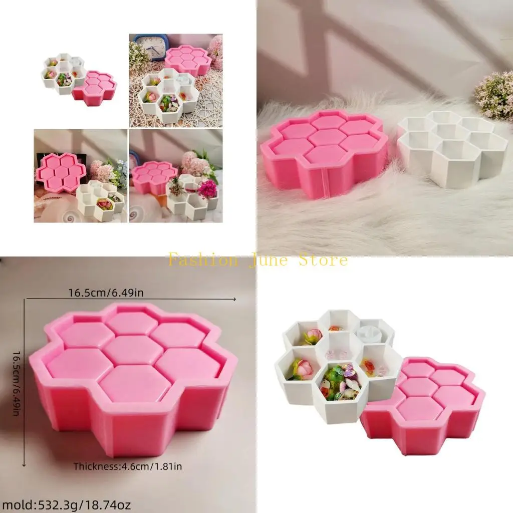 

N5KA Versatile Beehived Shaped Silicone Mold for Crystal Resin and Concrete Projects