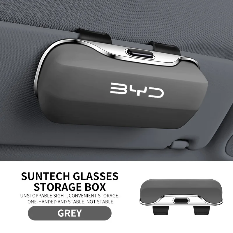

BYD Dolphin Mini Atto3 Seal U Tang Yuan Song Plus Sealion Accessories Car Visor Sunglasses Glasses Case Glasses Holder Clip Box