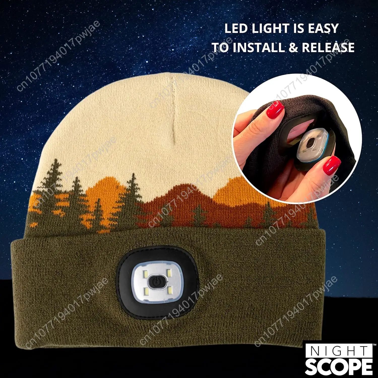 Klassieke oplaadbare LED warme gebreide muts hoofdlamp hoed koplamp voor buitenactiviteiten