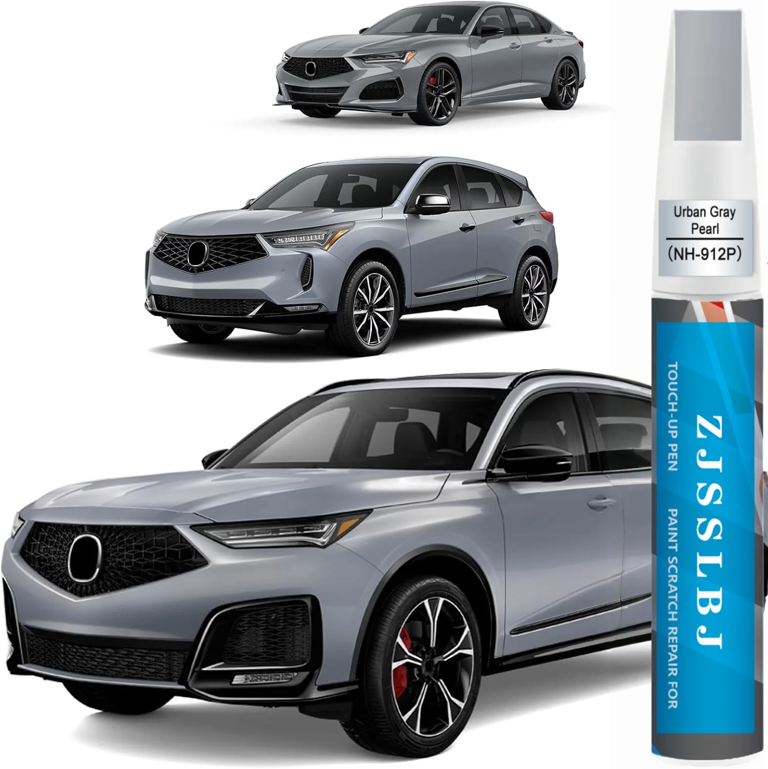 Urban Gray Pearl(NH-912P) for Acura Touch Up Paint, 2 in 1 Car Scratch Remover with Pen Tip and Brush