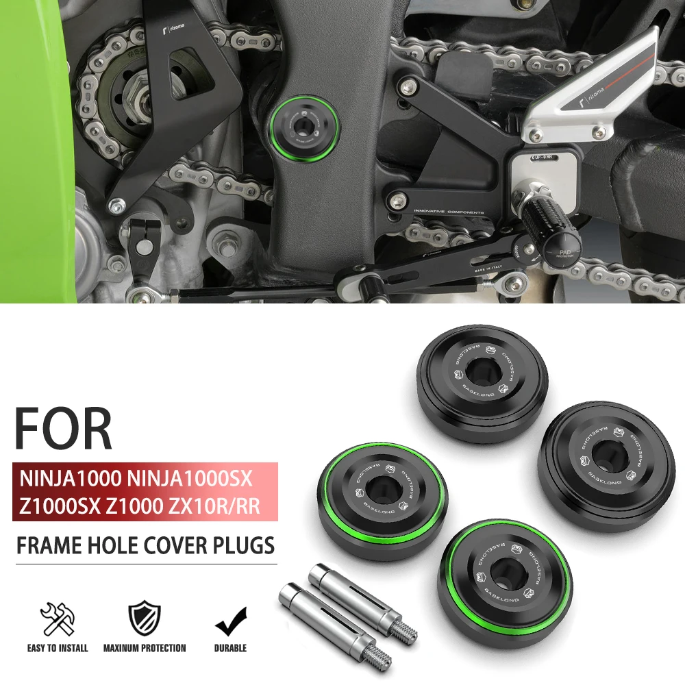 

For Kawasaki NINJA1000 NINJA 1000 / Z1000SX 2011-2024 2025 Z1000 All Years Motorcycle Frame Hole Plugs Covers Decorate Caps Kits