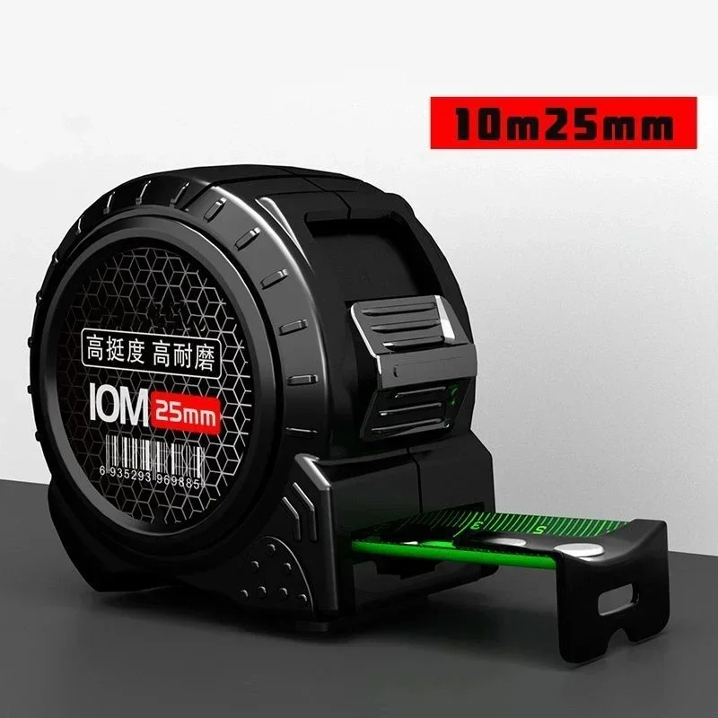 3/5/10M Metric Measuring Tape Self Locking Fluorescent Steel Tape Measure High Precision Wear-resistant Ruler Measuring Tools